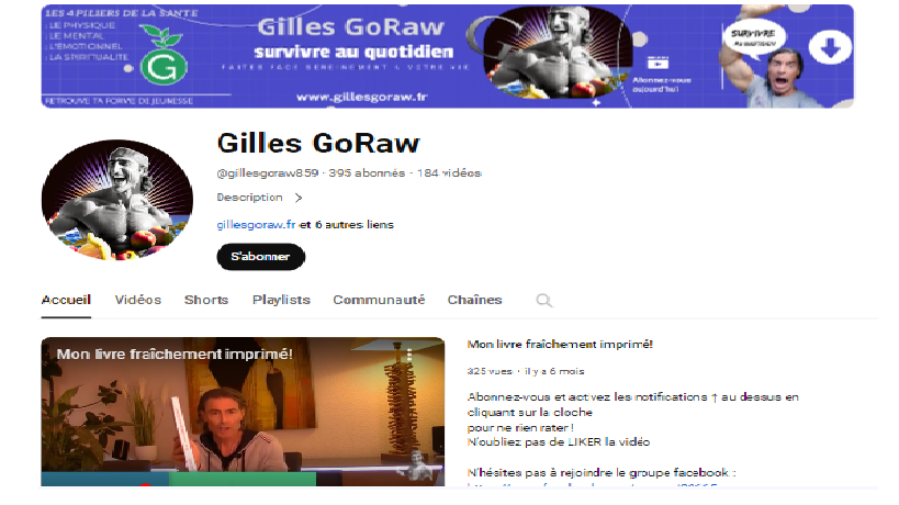 Chaine YouTube Gilles GoRaw